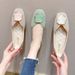 2023 Autumn New Soft Sole Square Toe Flat For Women Fahion Loafer Internet Celebrity Shallow Mouth Gentle Evening_vogvips.com