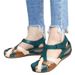 2025 Summer New Retro Round Toe Wedge Hollow Women's Versatile Casual Sandals In Stock_vogvips.com