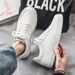 Little Men Spring New Breathable Leisure Versatile Students Pure White Sports Board Shoes For Men's Style_vogvips.com