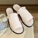 Elegant Minimalist Women's Summer Slides - Comfortable Thick Sole Non-Slip Outdoor Beach Sandals For Daily Wear_vogvips.com