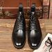 European Warm Series Autumn Winter New Handmade Color-Washed Martin Top Layer Soft Cowhide High-Top Casual Men's Leather Boots_vogvips.com