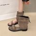 2025 Summer New Roman Casual Thong Retro Handmade Flat Hollow Versatile Women's Sandals_vogvips.com