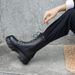 British Style High-Top 2025 Spring And Autumn Thick Sole 35-43 Large Size Shoes Western Women's Mid-Calf Short Boots_vogvips.com