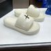 SM Women's Thick-Soled Height-Increasing Cross-Flower Outdoor Slip-On Slippers 2025 New Genuine Leather High-Qualit_vogvips.com