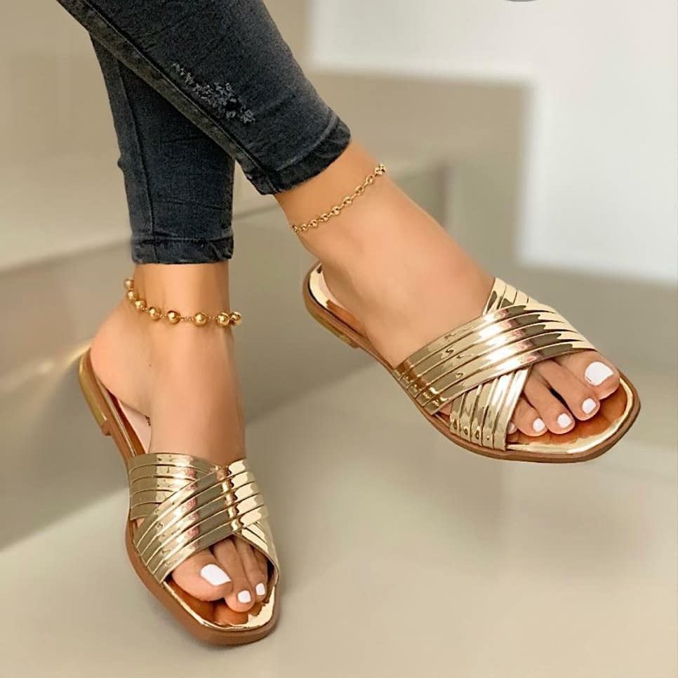 Women's Comfortable Flat Open Toe Casual Outdoor Slippers Slip-On Breathable Lazy Summer Slippers with Rubber Sole Size 40 43_vogvips.com