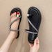 French Evening Breeze Water Diamond Pearl Toe Slippers For Women's Summer Outwear 2025 New Fairy Dress With Clamping_vogvips.com