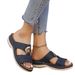 New Large Summer Slope Heel Cross Solid Color Car Seam Thick Bottom Middle Aged Mom Shoes_vogvips.com