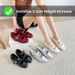 Ballet Flats Retro Cross Strap Low Cut French Red Invisible Height Increasing Casual Shoes Women's ZA2026 Taller Look_vogvips.com