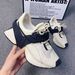 New Style Small Waist Platform Sole Cowhide Fashion Trend Velcro Casual Internet Celebrity Versatile Patchwork Waffle_vogvips.com