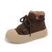 High-top Shoes Women's Velvet Thickened Versatile Student Cotton Shoes Trendy Platform Casual Shoes_vogvips.com