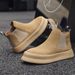Turn The Fur High-top Thick Sole To Increase The Height, And Pedal Martin Boots For Men's Retro Tooling Boots For Men._vogvips.com