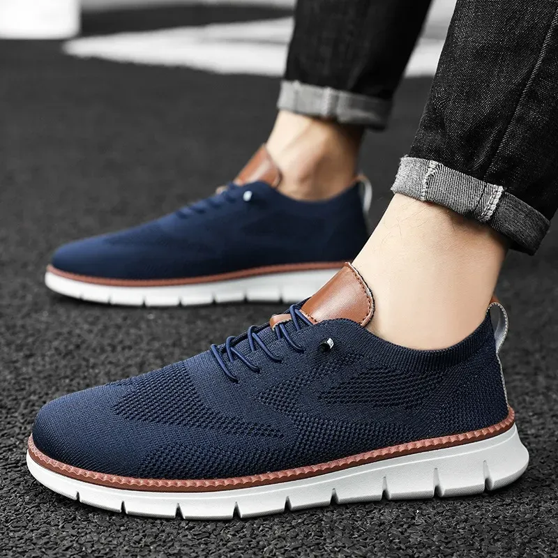 White British Style Men'S Summer Breathable Sports Flying Mesh Shoes Men Cross-Border Plus Size 39-48_vogvips.com