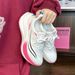 Super Soft And Bright Magenta Fitness Lightweight Popcorn Running Shoes, Versatile Summer Sports For Students' Physical_vogvips.com