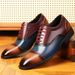 Men's Brogue Oxford Dress Shoes – Classic Wingtip Design With Cushioned Sole For Business & Weddings (Brown/Blue, Sizes 38-45, Runs Large)_vogvips.com