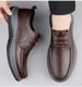 Casual Leather Shoes Men's Large Size Leather Round Head Lace-up Soft Sole Soft Surface Work Men's Shoes_vogvips.com