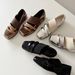 Sheepkin Edition~ Genuine Retro Sport Style Caual Mary Jane Women' Flat Ilver Thick Sole Small Leather Ballet_vogvips.com