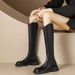 V-Neck Over-the-Knee For Women 2025 Autumn Winter New Thick-Soled Slimming Height-Increasing Black Long High Tube Riding_vogvips.com