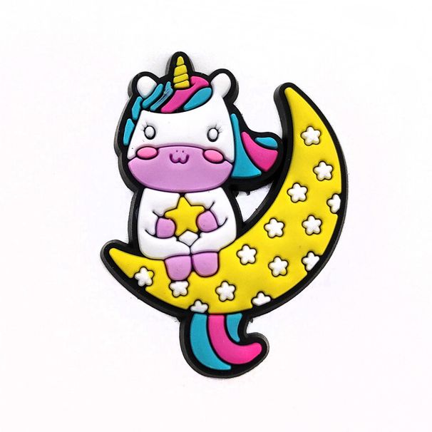 Cute Cartoon Unicorn Series Shoes Flower Decoration Buckle Children's Birthday Gift Garden Shoes Accessories Accessories_vogvips.com