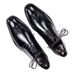 Euro Step Summer Men's Brogue Floral Leather Casual British Korean Style Youth Business Oxford Groom Wedding Shoes_vogvips.com