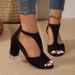MTX Simple Fashion Back Zipper Bag Fish Mouth For Women Large Size Side Hollow Thin Heel Roman Sandals_vogvips.com