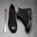 European Warm Series Men's Trendy Fashion Martin Autumn Winter New Fleece-Lined Short Outdoor Snow Boots_vogvips.com