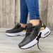Women’s Shoes Casual Couple Single Shoes Women's Thick Soled Flying Woven Sports Shoes Large Size Foreign Trade Lace Up Women's Shoes_vogvips.com