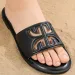 Summer New Style Women's One Strap Fashion Large Size European And American Flat Slippers For Women_vogvips.com