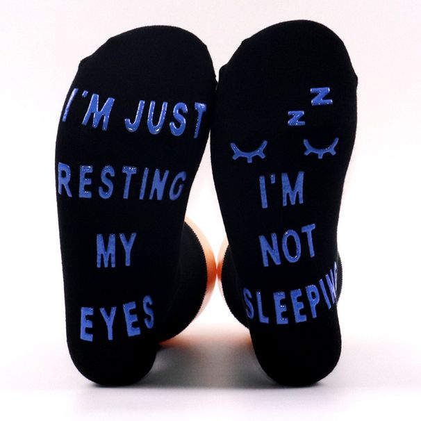 creative funny cotton socks soles letters non slip dotted floor socks mid tube sports socks_vogvips.com