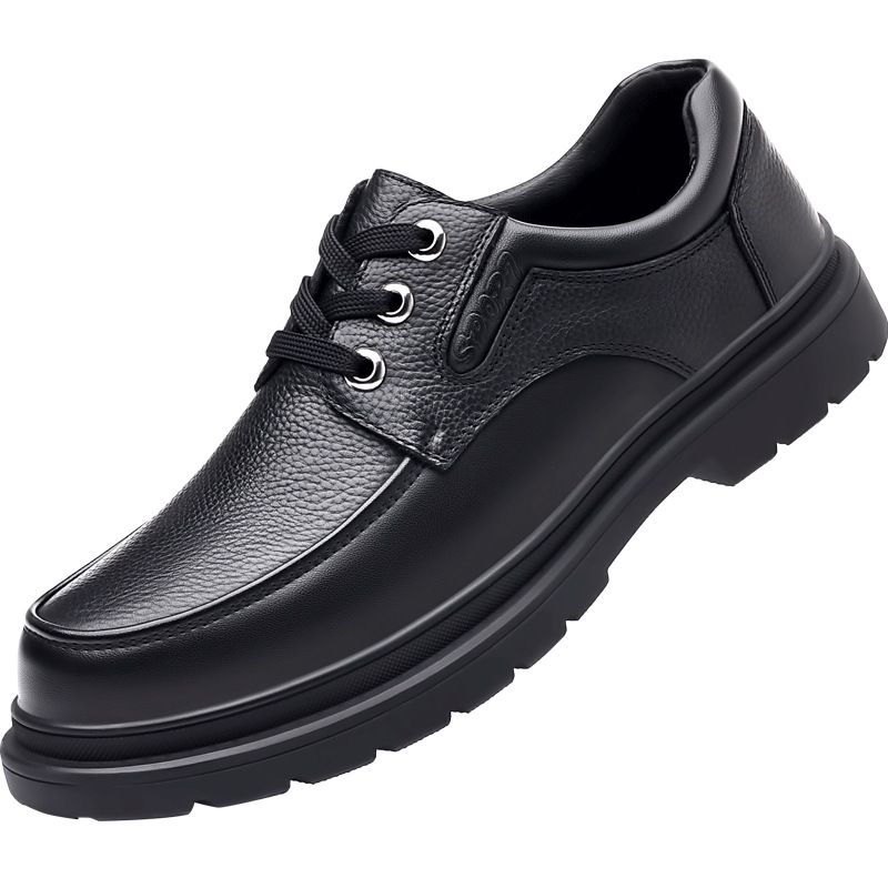New Men's Formal Casual Breathable Korean Style Groom Wedding Comfortable Low-top Business Leather Shoes_vogvips.com