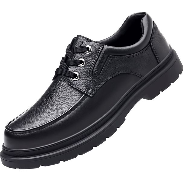 New Men's Formal Casual Breathable Korean Style Groom Wedding Comfortable Low-top Business Leather Shoes_vogvips.com