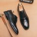 Regal Footwear Three-Joint Leather For Men 2024 New Autumn British Style Formal Business Casual Black Pointed Wedding Groom Shoes_vogvips.com