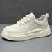 Sneakers For Men, Trendy Spring New Pure White Fashion Versatile Thick-Soled Board Shoes, Soft-Soled Dad Shoes_vogvips.com