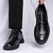 Euro Step Bullock Spring New Men's Leather High-end Business Casual Formal Security Guard Groomsman Shoes Hidden Height Increase_vogvips.com