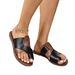 Women's Shoes Casual Flat Soled Large Size Slippers For Women Color Matching Toe Toed Black And White Fish Mouth Sandals For Women_vogvips.com