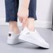 Leather Pu Casual New 2025 Woman Shoes Fashion Embroidered White Breathable Flower Lace-Up Women Sneakers_vogvips.com
