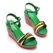 Women's Shoes Wedge Sandals Waterproof Platform Fish Mouth High Heel Sandals Straw Mat Woven Wedge Beach Sandals_vogvips.com