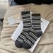Wool Socks For Men And Women, Warm Thermal Mid-Crew Socks With Striped Pattern, Soft And Breathable, Unisex Casual Socks For All Seasons_vogvips.com