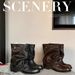 In-Stock Grape Mom Same Style Shoes With Hidden Wedge Platform Thick Sole Height Increase Wide Tube Pile Boots For Women_vogvips.com