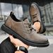 Euro Step 2025 Thick-Soled Height-Increasing Trendy For Men, Autumn And Winter Casual Large Size Work Shoes, British Style Fashion_vogvips.com