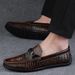 Fashion Outdoor Genuine Leather Business Loafers Casual Comfortable Moccasins Style Daily Driving Shoes Men_vogvips.com