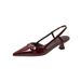 French Pointed Patent Leather Closed-Toe Sandals For Women Summer 2024 Top Quality New Fairy Style Retro Versatile Thin Heel_vogvips.com