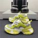 American-Style FashiNew Youth Chunky Dad Shoes, Thick-Soled, Summer Single-Layer Mesh, Breathable, Lightweight, Niche,_vogvips.com