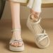 Fairy-style One-strap For Women, New Summer Outdoor Platform Thick-soled Wedge Roman Shoes To Pair With Skirts, Beach_vogvips.com