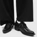 Pointed Leather Shoes For Men, Cleanfit Black Retro Model Wizard Shoes, Thick-soled Height-increasing Casual Derby_vogvips.com