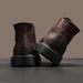 European Warm Series Men's Martin Mid-Top Casual Versatile Autumn Lace-Up Trendy Work Fashion Genuine Leather High-Top Boots_vogvips.com