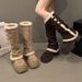 Thick-Soled Long Snow For Women 2025 Winter New Fashion Versatile Trendy Petite Height-Increasing Fleece-Lined Boots_vogvips.com