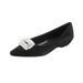 Coarse-heeled Single Shoes, Female Pointed Head, Shallow Mouth, One Foot, Rhinestone Temperament, Fairy, Wind Doudou Shoes, Female_vogvips.com