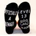 Game socks mid-tube socks casual sports cotton socks sole letter non-slip adhesive socks_vogvips.com