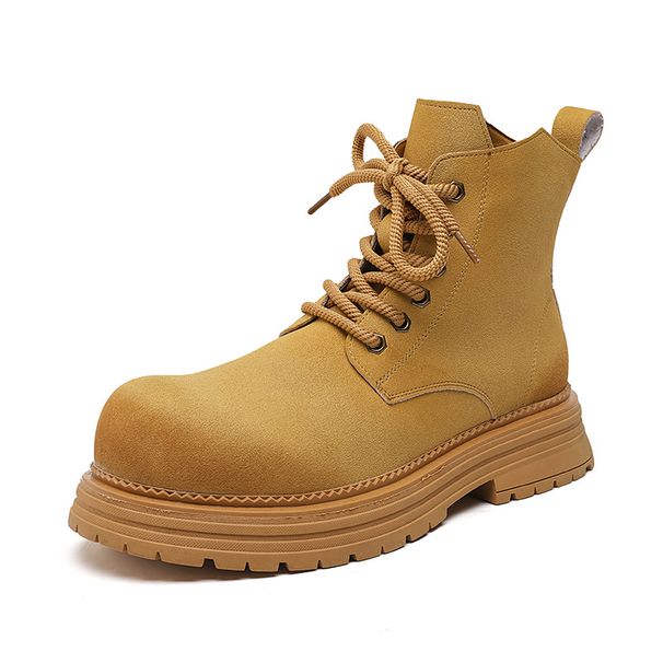Martin Boots Medium Top Men's Chelsea Short Boots Casual Wear-resistant Desert Tooling Boots Men's Boots_vogvips.com