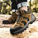 High-top Boots Men Comfortable Casual Durable Plush Outdoor Sports Shoes Men Breathable Anti-slip Lace-up Soft Hiking Shoes Men_vogvips.com